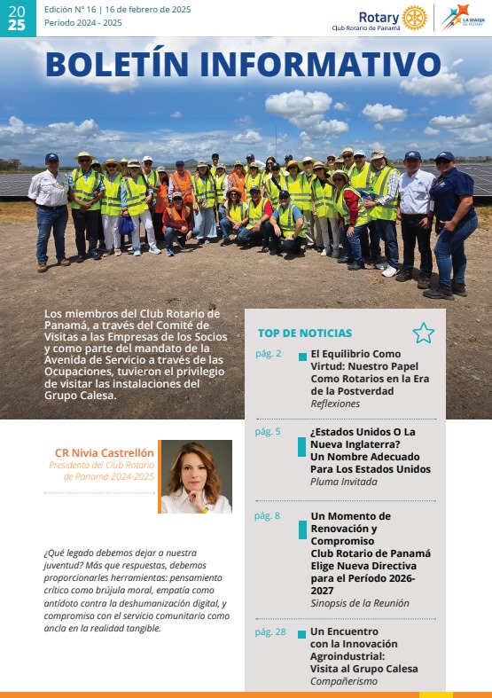 Boletin 16 - NUESTRO PAPEL COMO ROTARIOS EN LA ERA DE LA POSTVERDAD